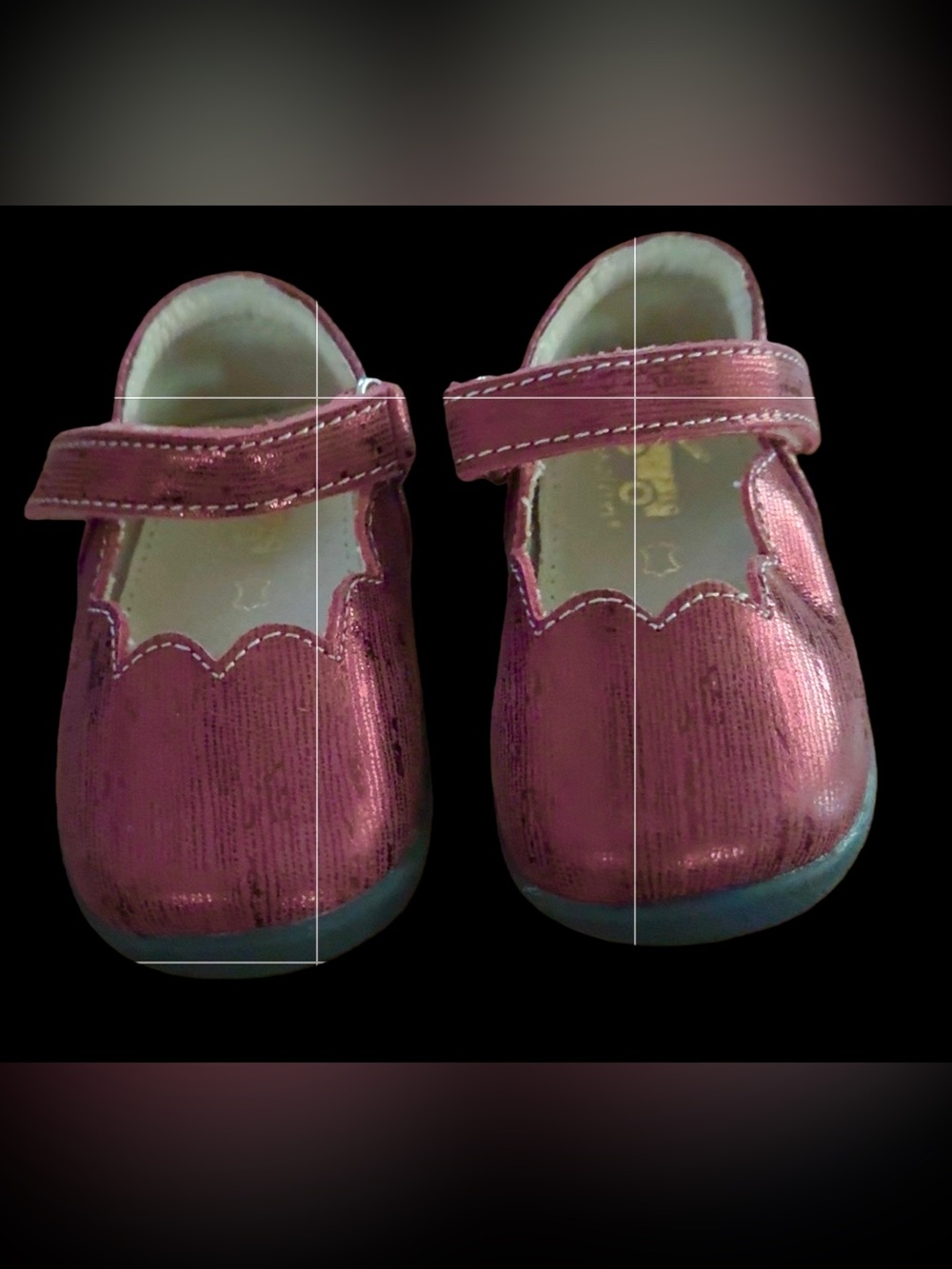 See Kai Run Susie first walker shoes in a burgundy metallic color